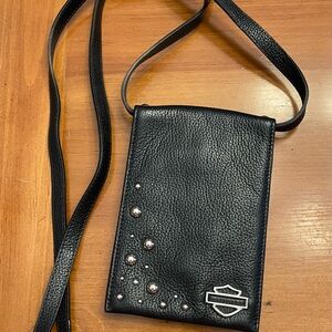 Harley-Davidson Black Leather Studded Pouch